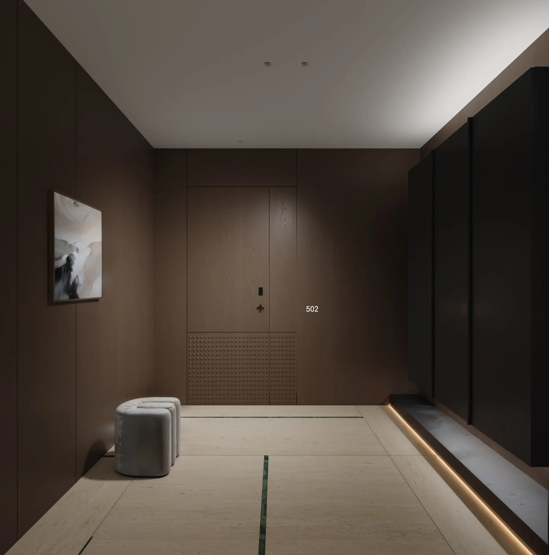 Design visualisation of the One Home, One Entrance Space exhibition concept