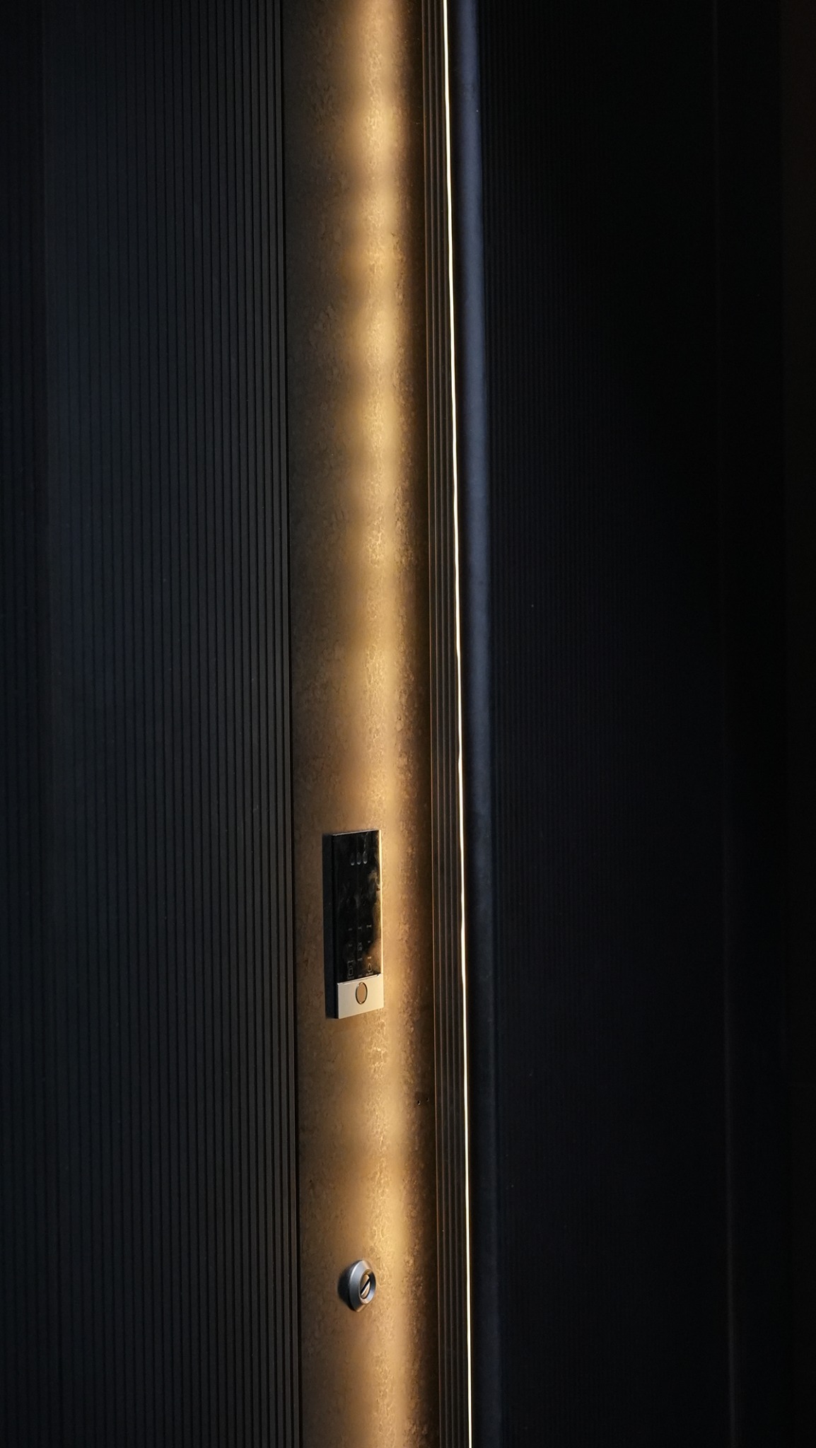 Entrance detail and integrated lighting reference