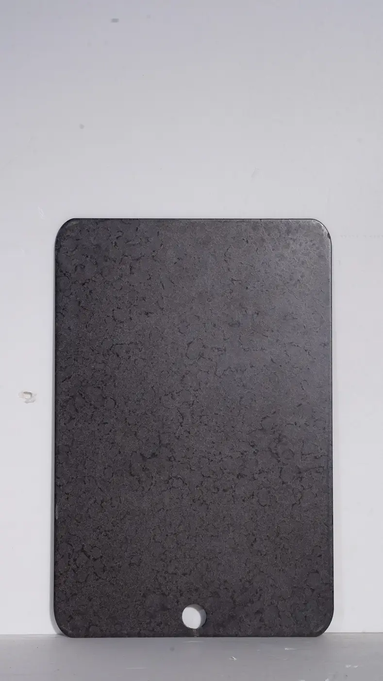 Charcoal grain direction finish sample